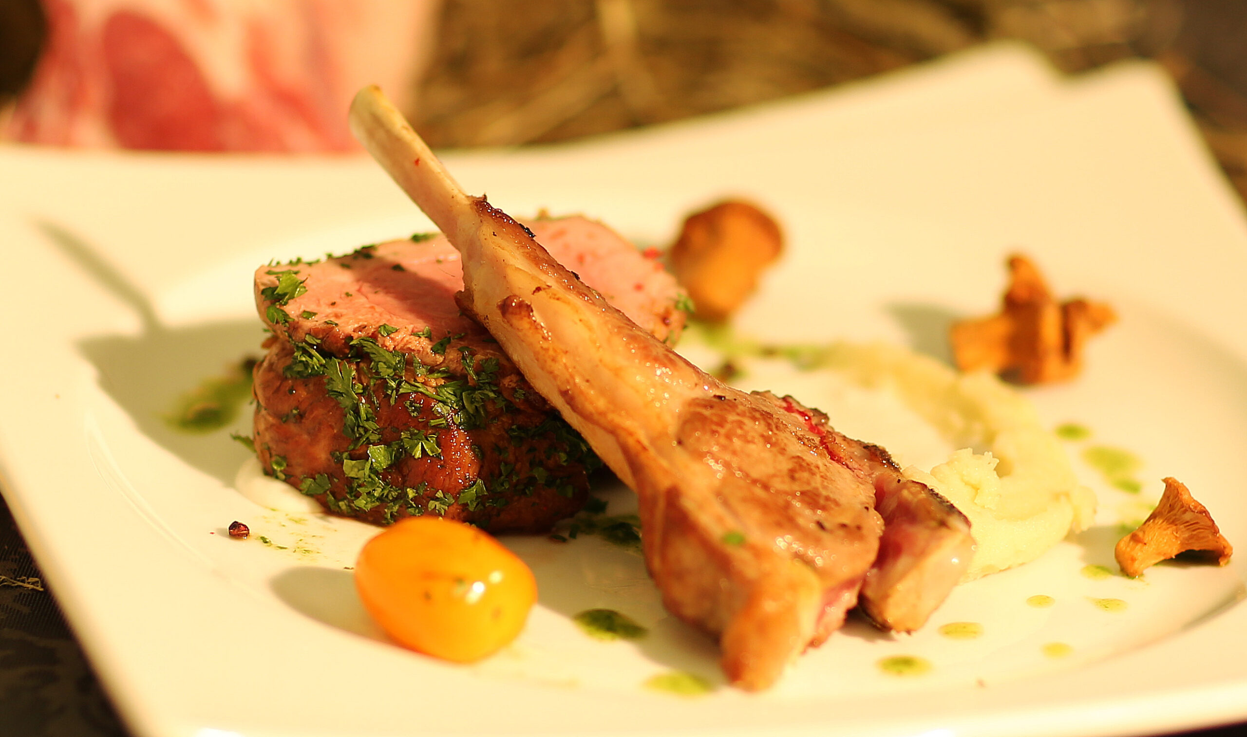 Plat gastronomique du chef, Traiteur du Pont Long à Pau